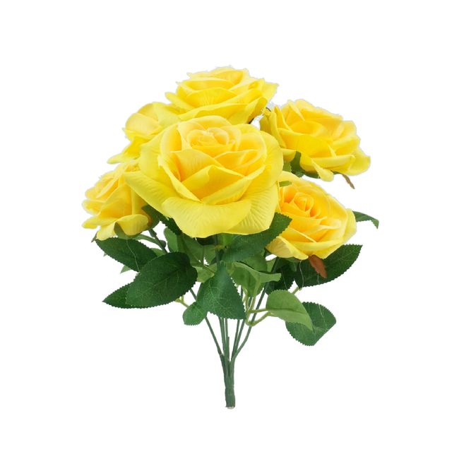 Buquê de Rosa C/7 Flores Amarelo Buquê de Rosa C/7 Flores Amarelo