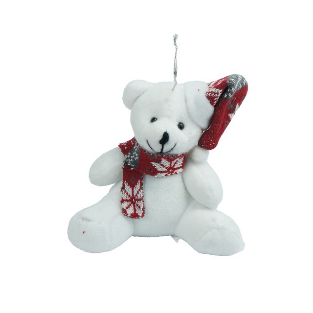 Urso Branco decorativo C/Gorro Branco Urso Branco decorativo C/Gorro Branco