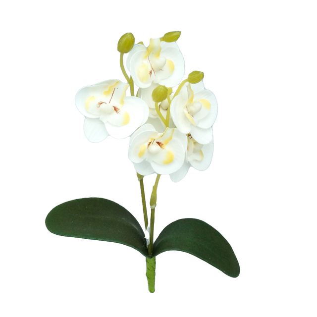 Haste de Orquídea  Branca 18cm Haste de Orquídea  Branca 18cm