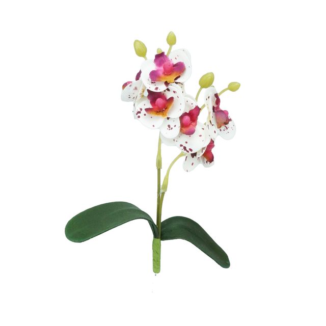 Haste de Orquídea  Branca Pintada 18 cm Haste de Orquídea  Branca Pintada 18 cm