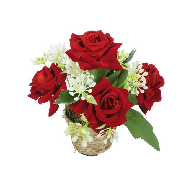 Kit Arranjo Floral c/Rosa Aveludada Kit Arranjo Floral c/Rosa Aveludada