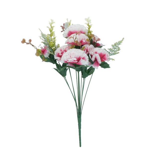 Buquê de Cravo Rosa com Branco 50cm
