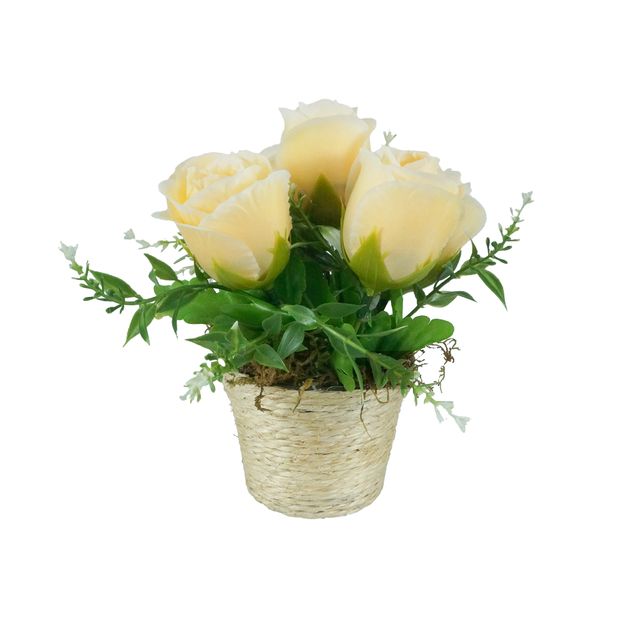 Arranjo Floral Rosas Amarelo Claro Arranjo Floral Rosas Amarelo Claro