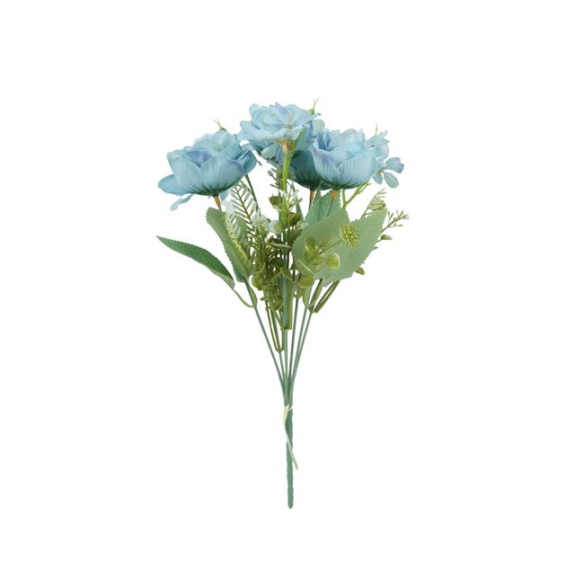 Buquê de Rosa X5 Azul 30cm Buquê de Rosa X5 Azul 30cm